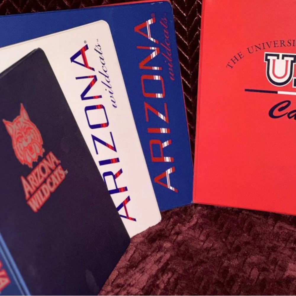University of Arizona 3-Ring Binders (4 Total: 1” (2), 1.5” (1), & 2” (1)